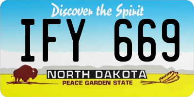ND license plate IFY669