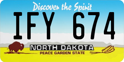 ND license plate IFY674