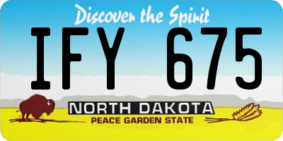 ND license plate IFY675