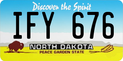 ND license plate IFY676