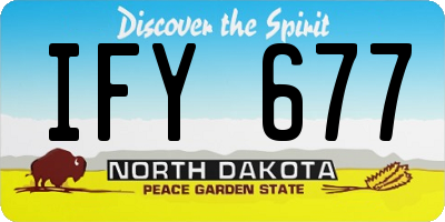 ND license plate IFY677