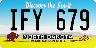 ND license plate IFY679