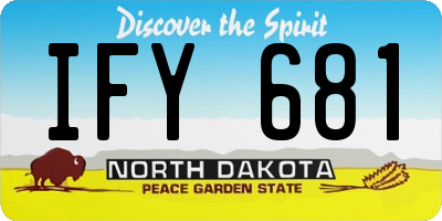 ND license plate IFY681