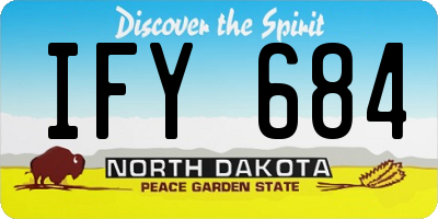 ND license plate IFY684