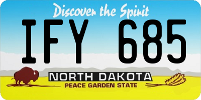 ND license plate IFY685