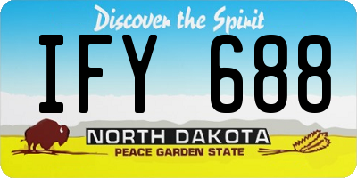 ND license plate IFY688