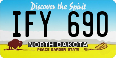 ND license plate IFY690