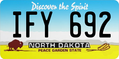 ND license plate IFY692