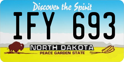 ND license plate IFY693