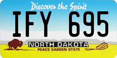 ND license plate IFY695
