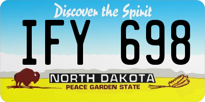 ND license plate IFY698