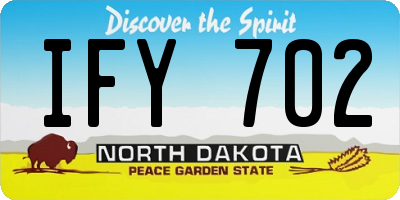 ND license plate IFY702
