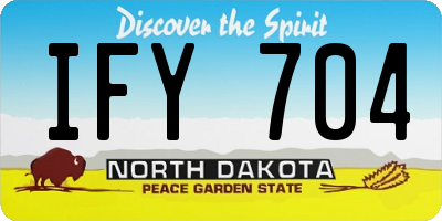 ND license plate IFY704
