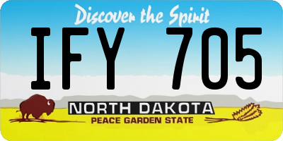 ND license plate IFY705
