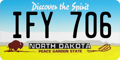 ND license plate IFY706