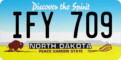 ND license plate IFY709