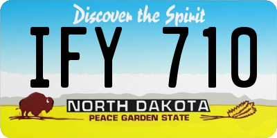 ND license plate IFY710