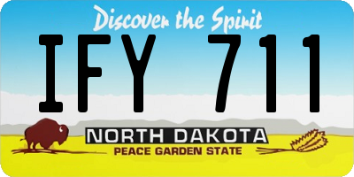 ND license plate IFY711