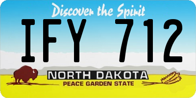 ND license plate IFY712
