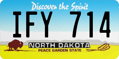 ND license plate IFY714