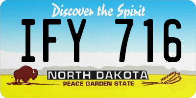 ND license plate IFY716