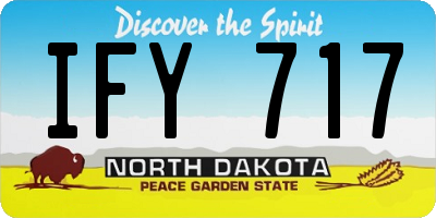 ND license plate IFY717