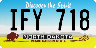 ND license plate IFY718