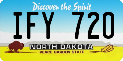 ND license plate IFY720