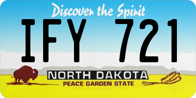 ND license plate IFY721