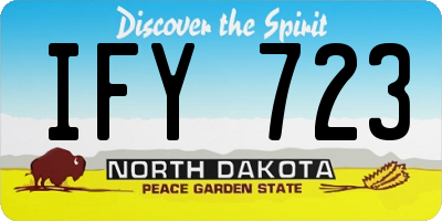 ND license plate IFY723
