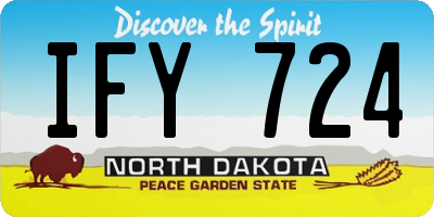 ND license plate IFY724