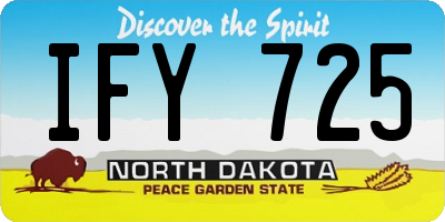 ND license plate IFY725