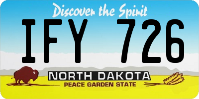 ND license plate IFY726