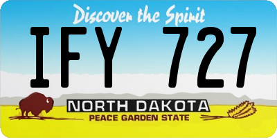 ND license plate IFY727