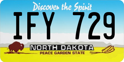 ND license plate IFY729