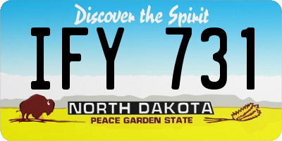 ND license plate IFY731
