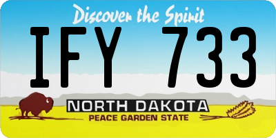 ND license plate IFY733