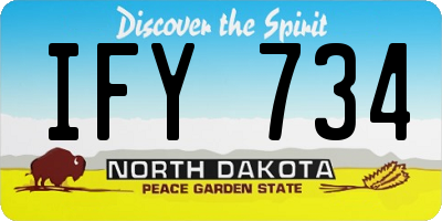 ND license plate IFY734