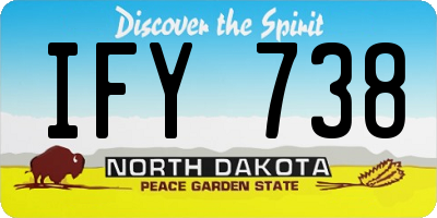 ND license plate IFY738