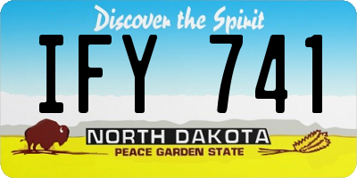 ND license plate IFY741