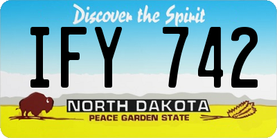 ND license plate IFY742