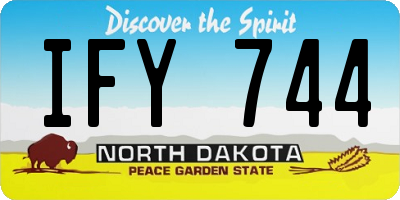 ND license plate IFY744