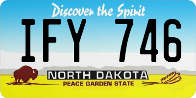 ND license plate IFY746