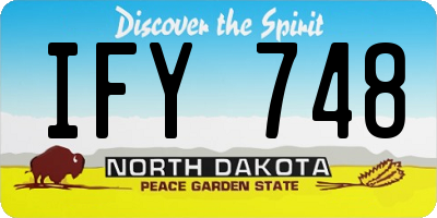 ND license plate IFY748