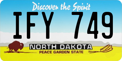 ND license plate IFY749