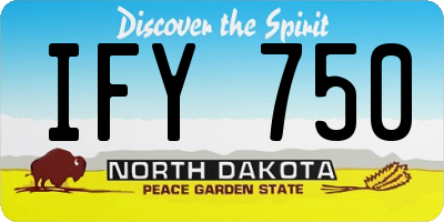 ND license plate IFY750