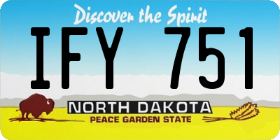 ND license plate IFY751