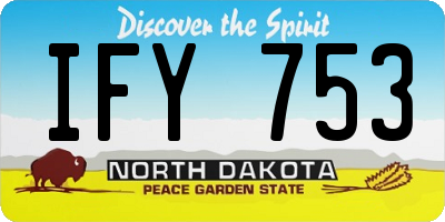ND license plate IFY753