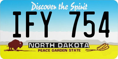 ND license plate IFY754