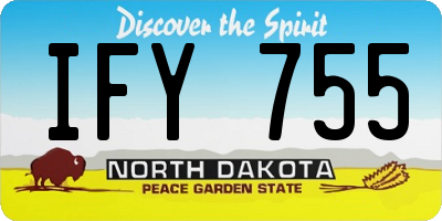 ND license plate IFY755